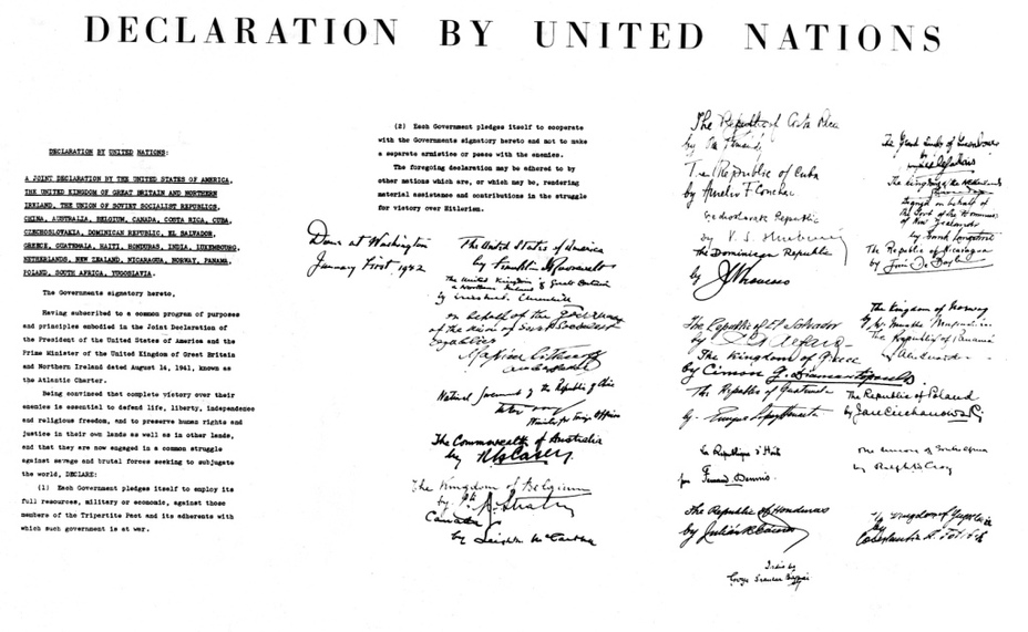 Фото дня: декларация, объединившая нации